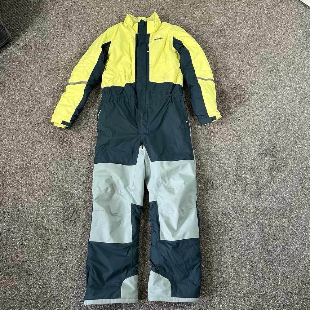 Columbia Buga III - Youth XL Snowsuit Yellow Teal Light Blue Colorblock